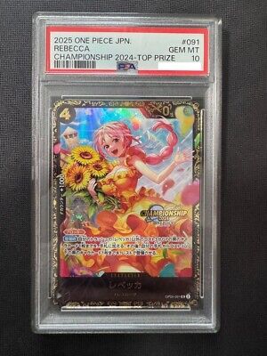 PSA 10 Rebecca OP05-091 Championship 2024 Top Prize ONE PSA 10 Rebecca OP05-091 Championship 2024 Top Prize ONE