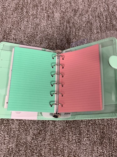 Filofax Saffiano Pocket Compact Organiser Complete With Inserts Neo Mint NEW - Picture 8 of 12