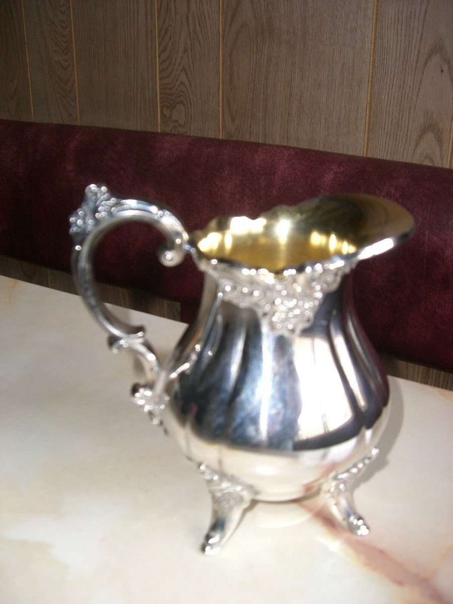 【Wallace】 Baroque ドリンク / カクテルトレー 25cm BAROQUE WALLACE SILVERPLATE PITCHER PATTERN 284 W/GOLD WASH