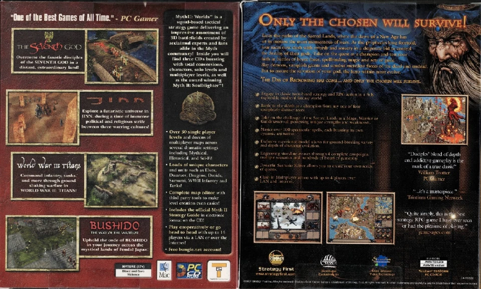 Myth II Worlds & Disciples Sacred Lands Gold Edition Pc New Big Boxes XP - Image 2 of 4