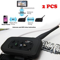 2 X Pack Up To Pair 6 Riders Bluetooth Motorcycle Interphone Universal Headset 2 X Pack Up To Pair 6 Riders Bluetooth Motorcycle Interphone Universal Headset