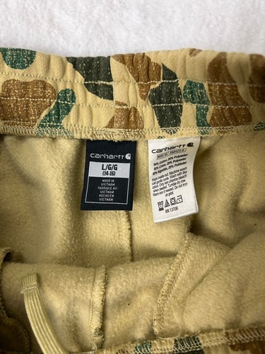 Carhartt Jogger Pants Kids Boys Youth L 14-16 50th Anniversary Camo Sweatpants - Picture 4 of 8