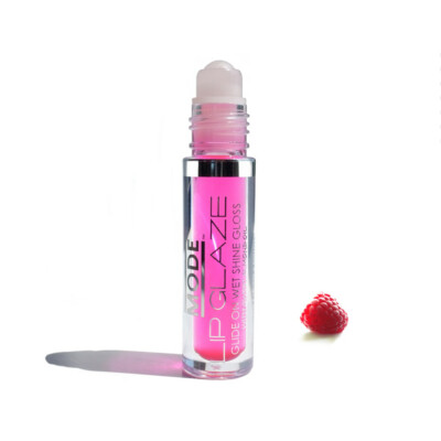 MODE Lip Glaze Raspberry Flavored Lip Gloss Roll On Sheer Wet Yummy Shine USA