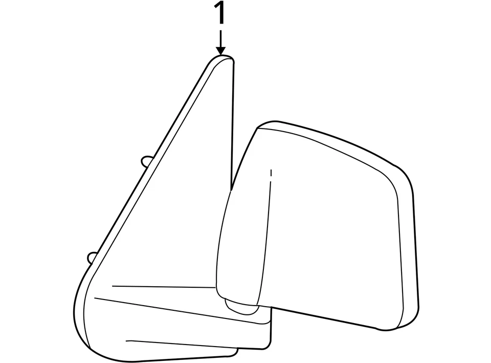 1995-2005 Ford Ranger Passenger Right Side View Power Door Mirror Black G54PX - Image 4 of 4