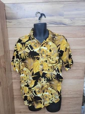 Panama Jack Men’s Shirt Medium – Parrot & Beer Graphic – Margaritaville Style 
