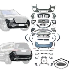 For 2024 2025 Mercedes Maybach GLS 600 Front Rear Bumper Kit w/Grille