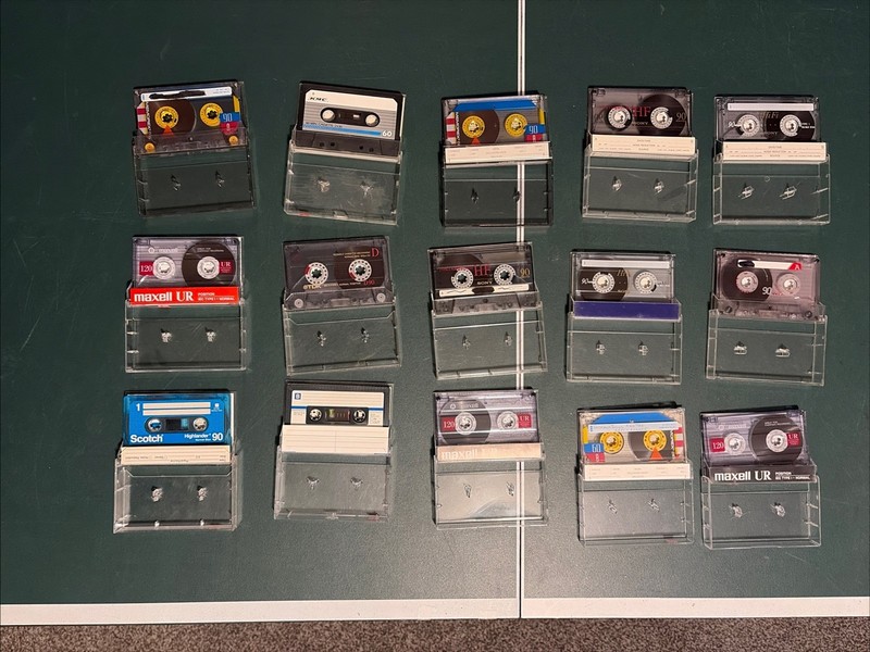 Lot Of 15 Recordable Cassette Tapes-Some Have Music On Them
