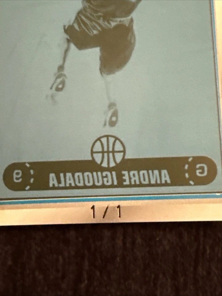1/1…🔥🔥🔥2006-07 Topps Chrome Andre Iguodala Printing Plate Cyan Framed - Image 4 of 4