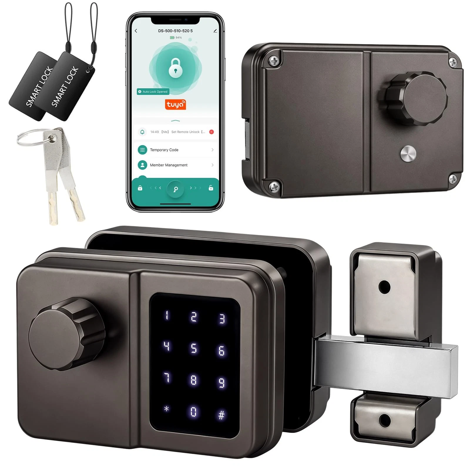 SEPOX Smart Bluetooth Gate Lock, Outdoor Gate Lock for Fence & Garage,
