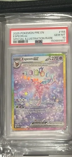 Pokemon 2025 Espeon ex 155/131 SIR Prismatic Evolutions GEM MINT PSA 10
