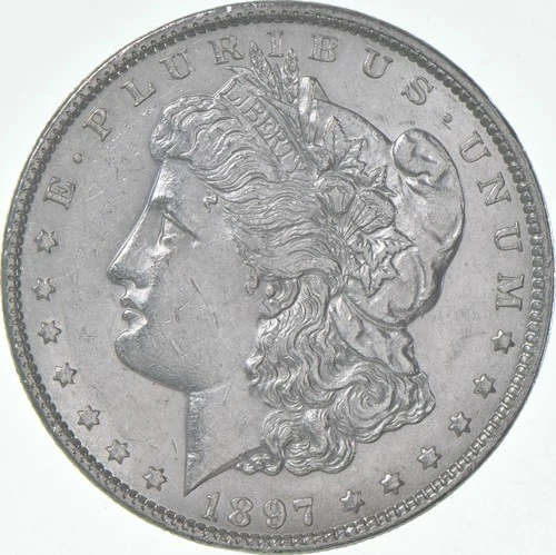 AU+ 1897 (P) Morgan Silver Dollar (1 coin) *0839