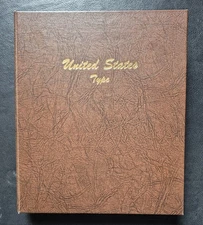 Dansco 7070 U.S. Type Coin Album w/Gold Page - 51 coins w/Indian Head 1/4 Eagle 