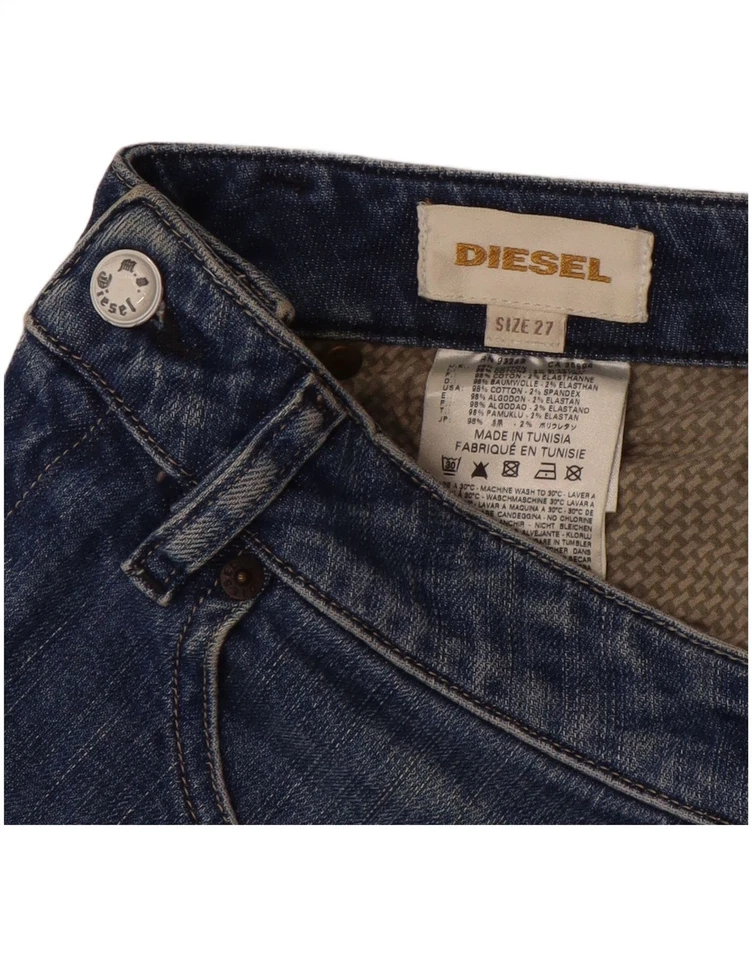 DIESEL Womens Denim Skirt W27 Small Blue Cotton CT16 — 第 3/3 张图片