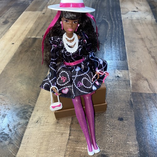 BARBIE REWIND 80's SOPHISTICATED STYLE BLACK AND PINK DRESS DOLL 1990 - Picture 2 of 13