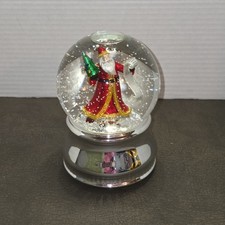 Toyland Santa Claus Is Coming To Town, Santa Checking List Snowglobe Music Box