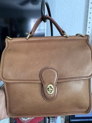 Vintage Coach Willis Top Handle Bag w/Turn Lock, & Detachable Strap