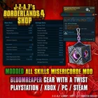 Borderlands 4✨ MODDED BLOOMREAPER MISERICORDE VEX CLASS MOD BL4 ✅PC-PS-XBOX✨