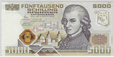 Austria/Austria P.153 5,000 Schilling 1988 UNC.