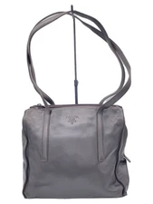 PRADA Shoulder Bag Leather BRW From Japan Prada