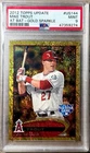 2012 Topps Update Mike Trout At Bat Gold Sparkle #US144 PSA 9 MINT