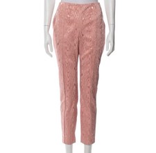 Veronica Beard Pink Marble Print Cropped Pants Size 8 Made in USA
