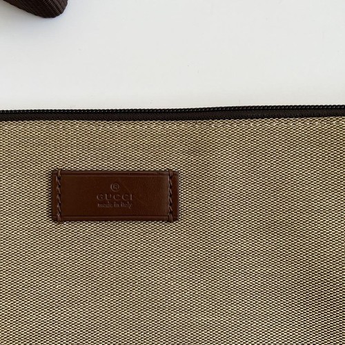 Gucci GG Canvas Leder Schultertasche Braun Beige Vintage Eckig Alt Gucci Gebr... - Bild 5 von 16