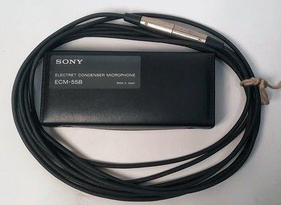 Sony ECM-55B Electret Condenser Microphone TESTED inc. accessories and 25 cable