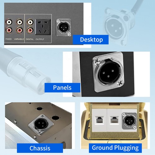 5/10*XLR Patchpanel Stecker auf 1/4" TRS Stecker kein Löten für Pro Audio Installationen - Bild 7 von 9