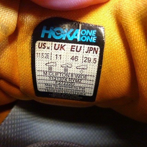 Hoka One One Turnschuhe Größe 11 Herren Clifton 8 Radiant Yellow Mais Laufschuhe - Bild 10 von 12