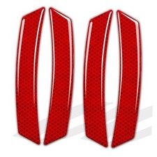 Car Reflective Trim Side Marker Stickers,Automotive Exterior RED-4PCS