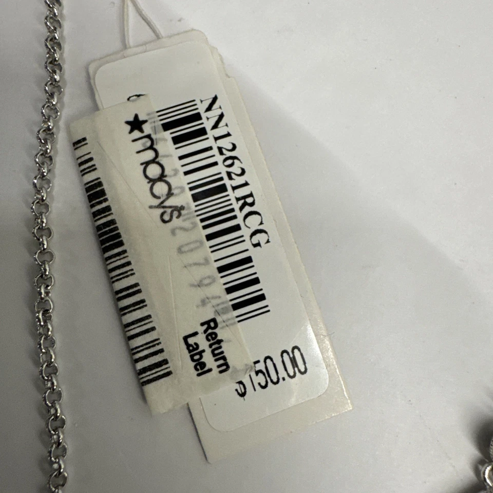 Nuevo con etiquetas Collar de lujo colgante de cristal tono plata Eliot Danori venta al por menor $150 Foto 4 de 4