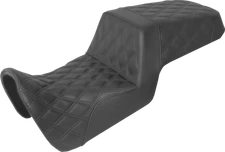 SADDLEMEN Step-Up Seat - Full Lattice Stitch - Black - Pan America '21-'24
