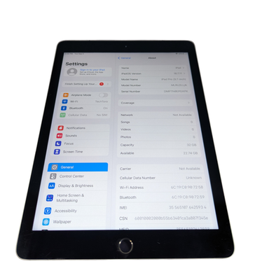 Apple iPad Pro (9.7-inch) A1674 32 GB, Wi-Fi + 4G, 9.7 in - Space