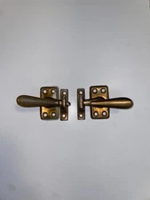 Reclaimed Vintage Latch Hook Brass Door Cabinet Hardware 