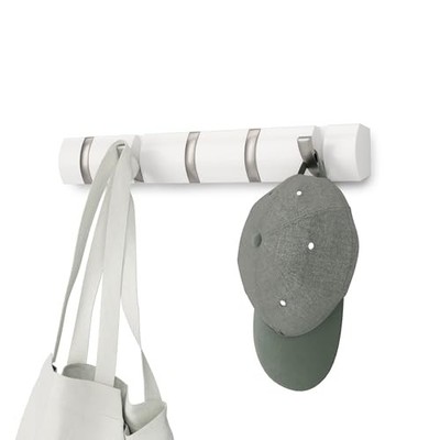 Umbra Flip 5-Hook Wall Mounted Floating Coat Rack Modern, Sleek,Hooks & Hangers