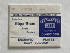 KINGS CROSS OO GAUGE - LOCO NAMEPLATES - BR (D9003) MELD