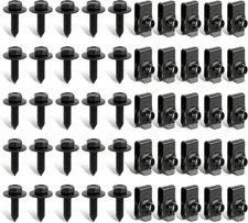 2 or 50 Pcs Body Fasteners - 25 Bolts & 25 U-Nut Clips for Fender, Engine Cover