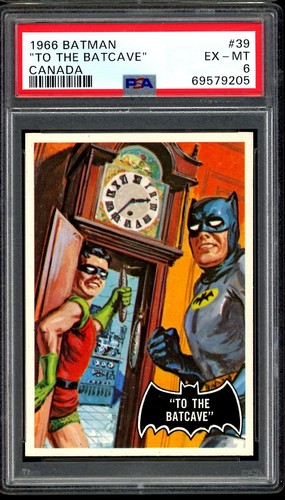 1966 Topps Batman Black Bat #39 To the Batcave — PSA 6