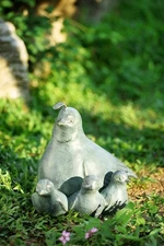 Home 33596 Quail and Babies Key Box Garden Sculpture