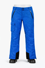 Slalom Women's Cara Insulated Side-zip Snow Ski Pants Blue/Caviar Large
