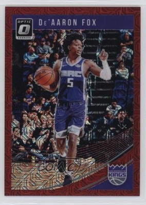 2018-19 Panini Donruss Optic Choice Red Prizm 5/88 De'Aaron Fox #51 c3w