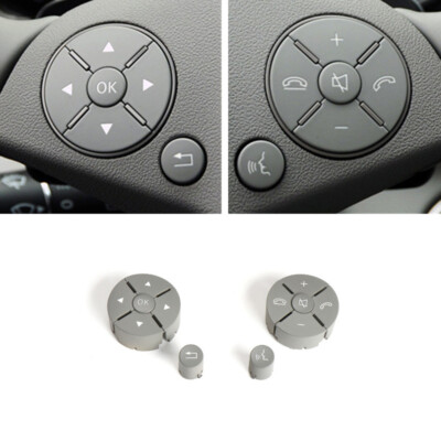 12pcs Grey ABS Car Steering Wheel Control Switch For Benz C E Class W204 W212