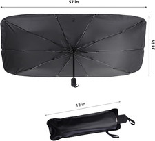 Foldable Car Windshield Umbrella - Sun Shade for Front Windows, Large Size
