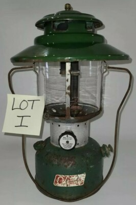 #ad #ad Vintage Coleman LANTERN 2 Mantle 228 F Pyrex Globe 1966 U.S.A. Camping Lot I $41.91