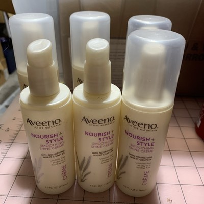 6 Aveeno Active Naturals Nourish Style Smoothing Shine Creme 4 oz Missing Cap