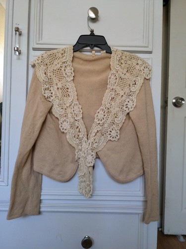 Moth M Beaded Crochet Cardigan 