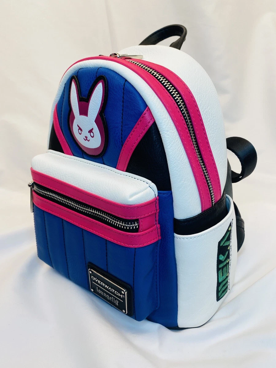 Loungefly Overwatch D.Va DVA Mini Backpack Blue White Bag Cosplay Bunny