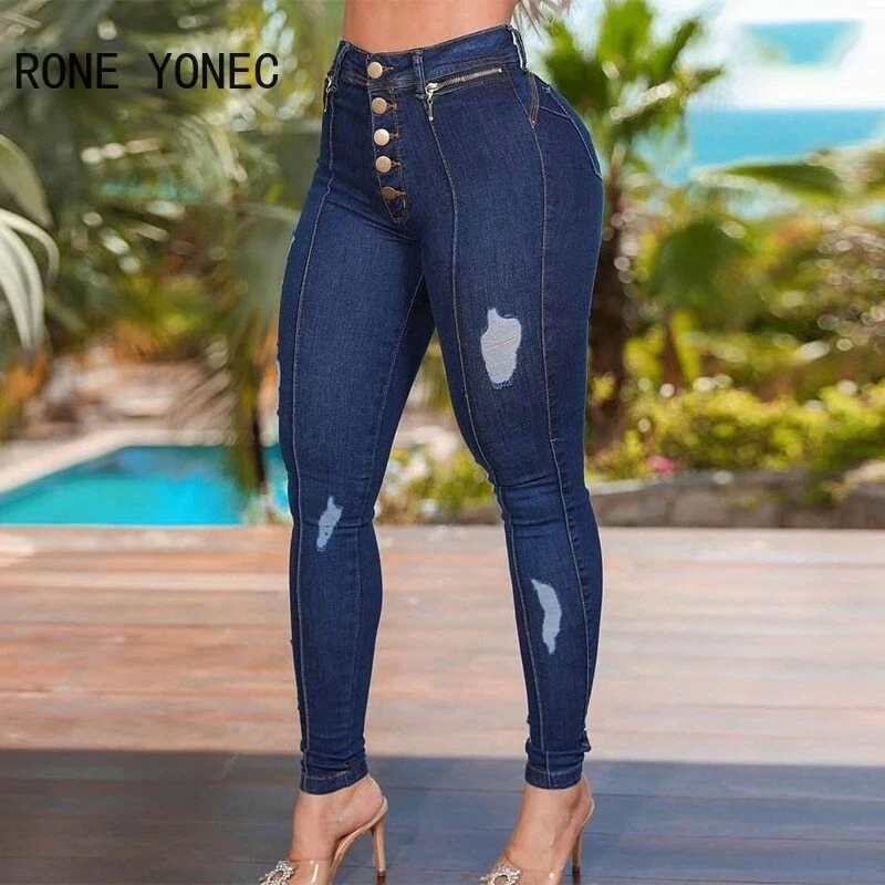 Pantalón Para Mujer Jean de Moda Pantalones | eBay