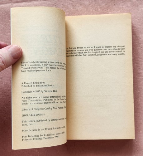 The Demon Lover by Victoria Holt, 1982, Paperback - Picture 4 of 13