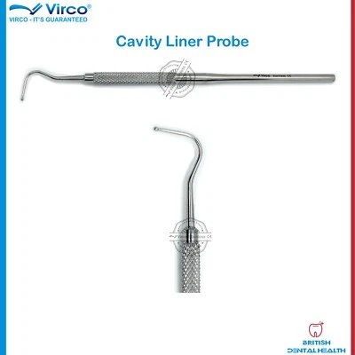 VIRCO UK Dental Tooth Examination Tools Periodontal Cavity Liner Probe Stainless Steel